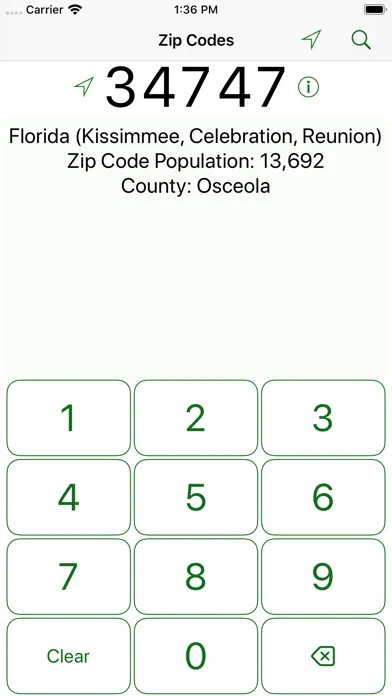 Zip Codes Screenshots