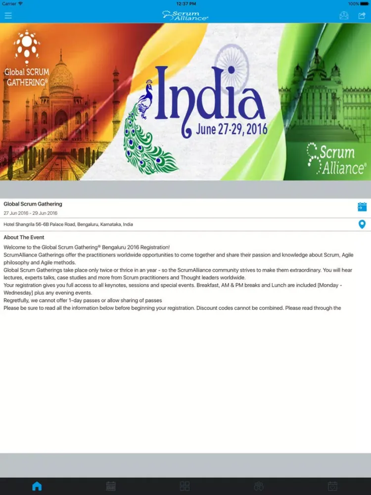 Global Scrum Gathering Bengaluru 2016 iPad  Screenshots