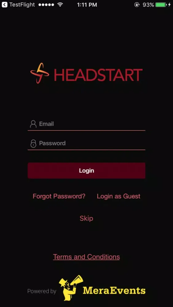 Capturas de tela do HeadStart Networking
