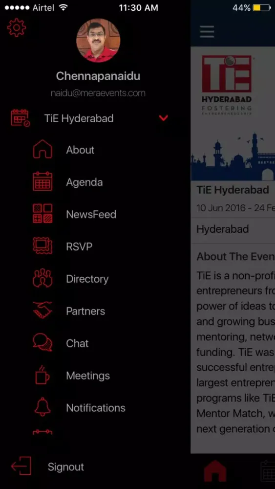 Скриншоты TiE Hyderabad