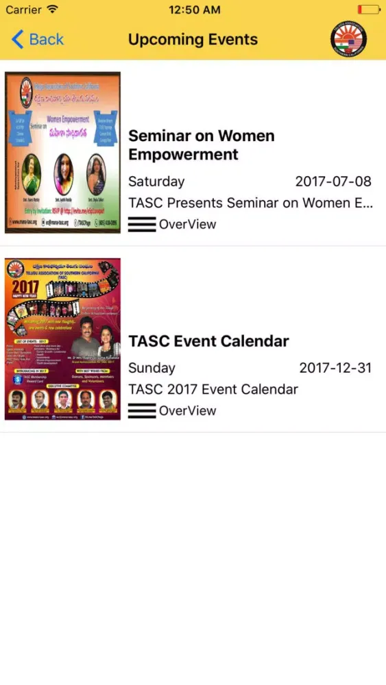 ภาพหน้าจอของ TASC - Telugu Association Of Southern California