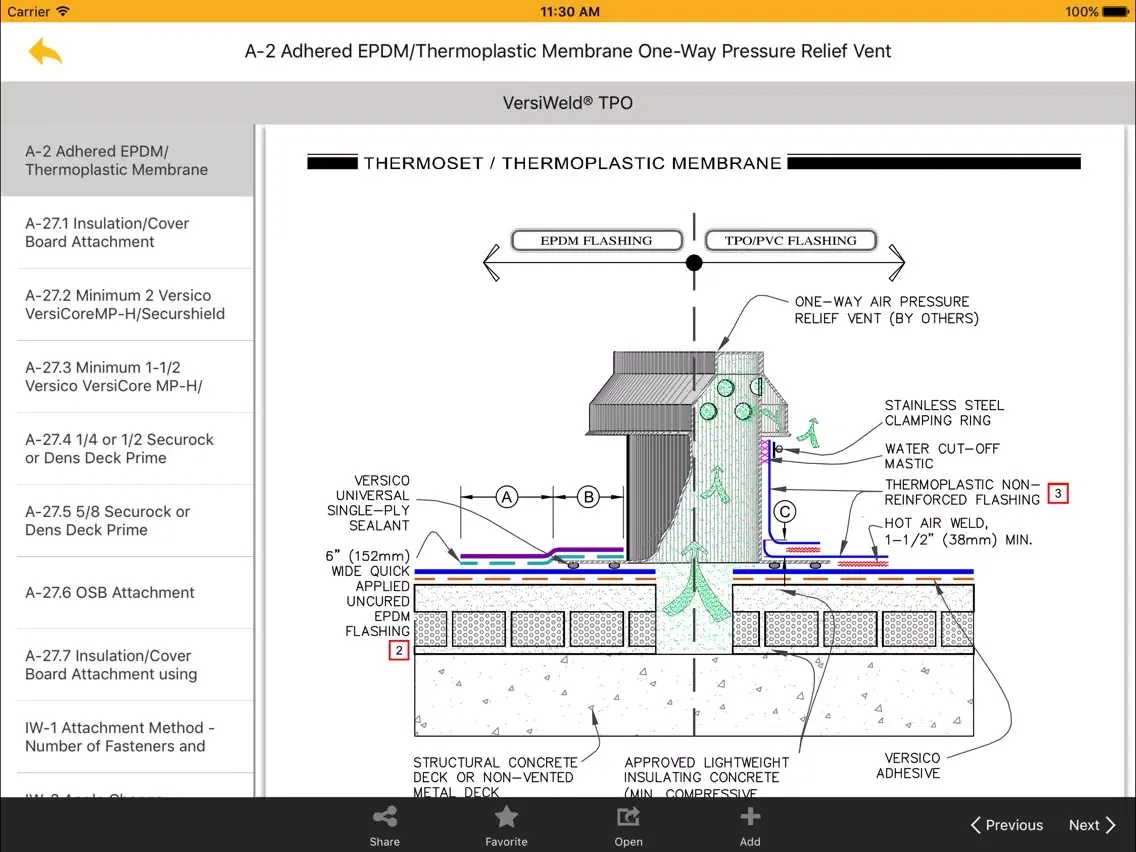Tangkapan skrin Versico Roofing Systems iPad 