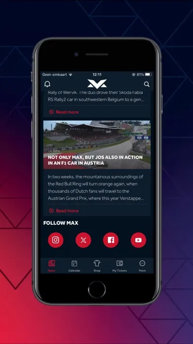 Max Verstappen - Official App Screenshots