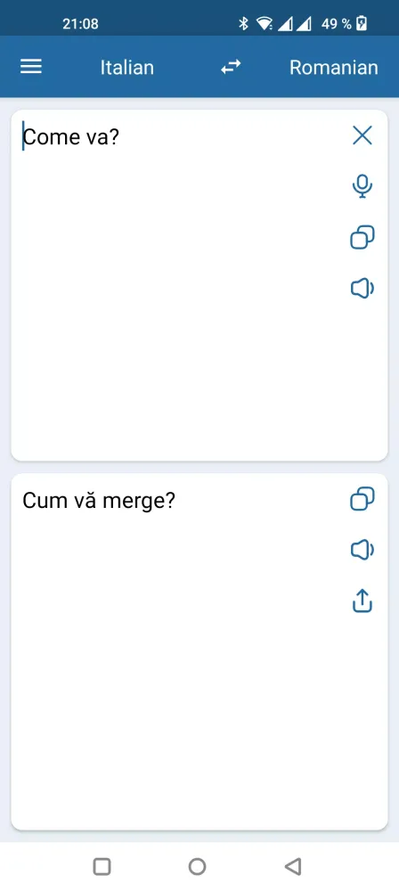 Capturas de tela do Italian Romanian Translator