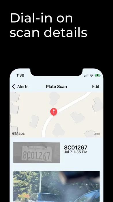 ภาพหน้าจอของ Vert ALPR - Mobile LPR Scanner