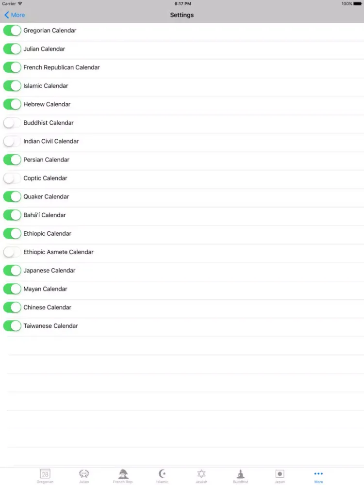ภาพหน้าจอของ Calendar Converter iPad 