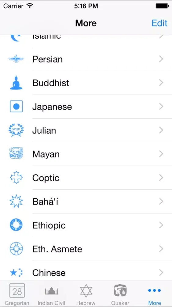 ภาพหน้าจอของ Calendar Converter