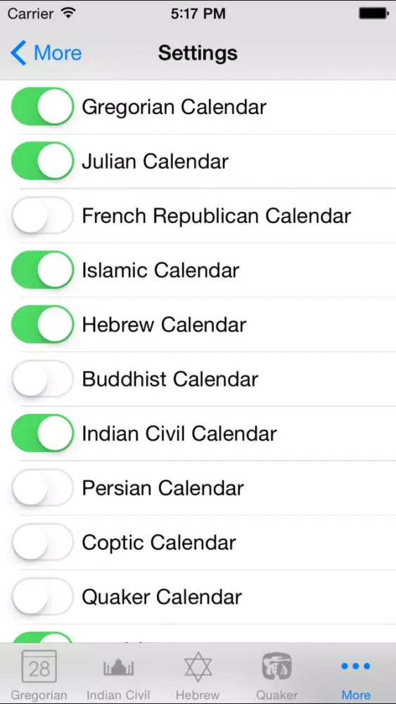 ภาพหน้าจอของ Calendar Converter
