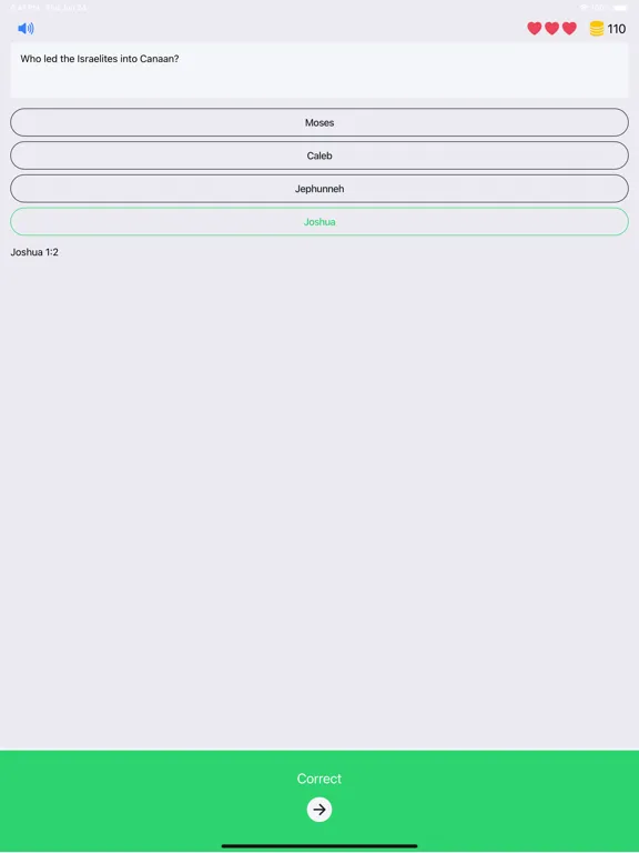 Tangkapan layar Bible Trivia: Christian Games iPad 