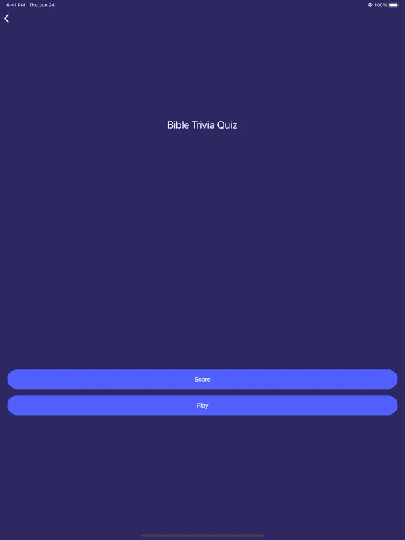 Tangkapan layar Bible Trivia: Christian Games iPad 