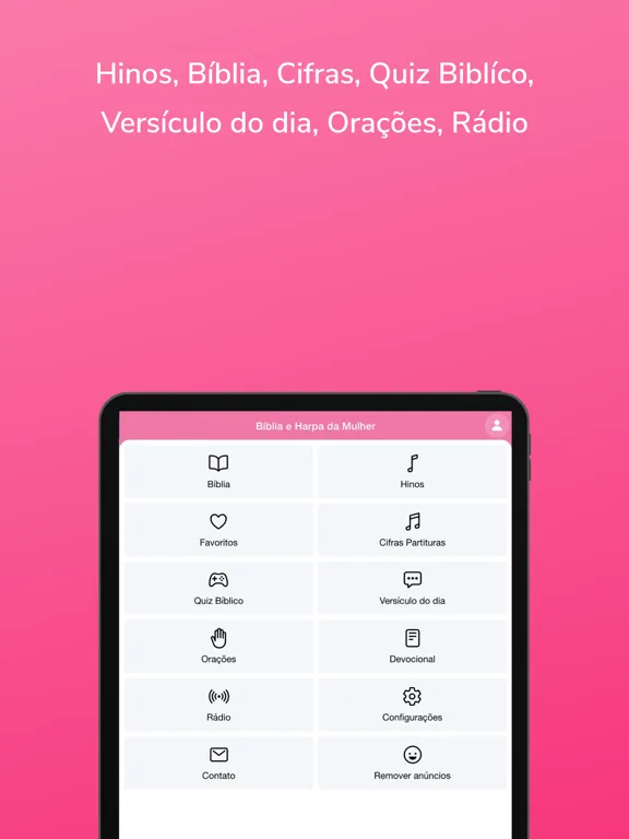 Bíblia e Harpa da Mulher áudio iPad  Screenshots