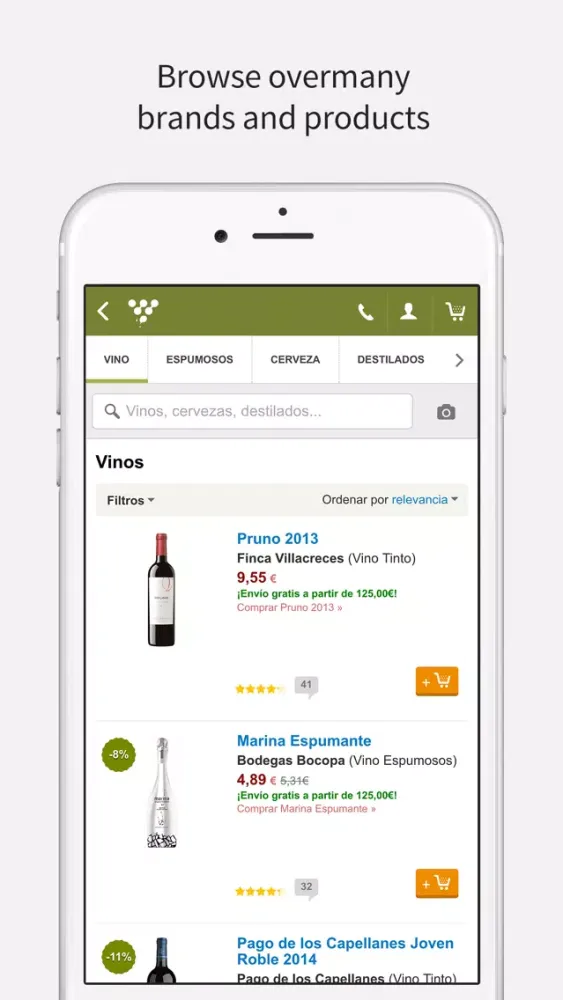 Tangkapan layar Drinks&Co: Buy wine