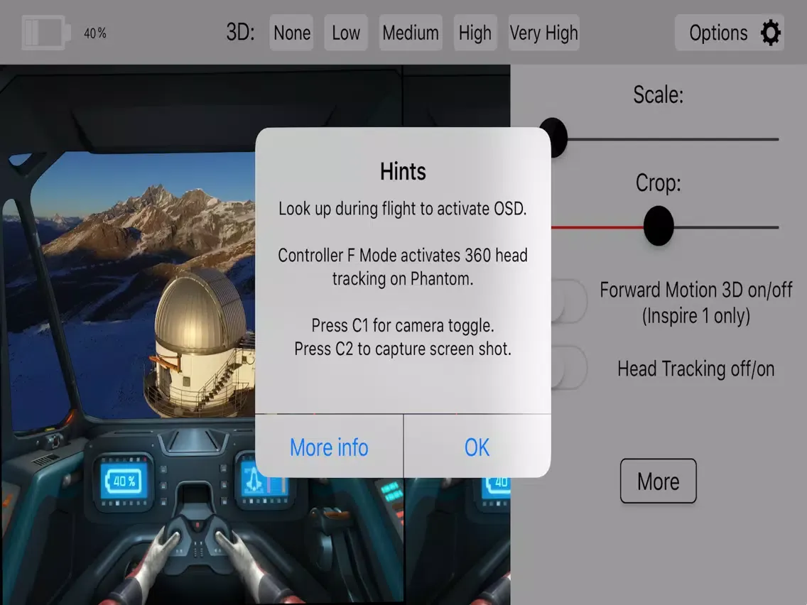 Скриншоты 3D VR Cockpit - DJI Phantom 3/4 Mavic Inspire iPad 
