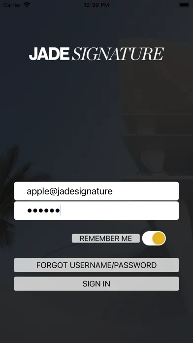 ภาพหน้าจอของ Jade Signature
