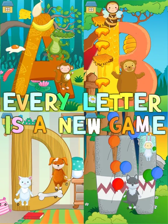 ABC Kids A-Z animal adventures iPad 应用截图