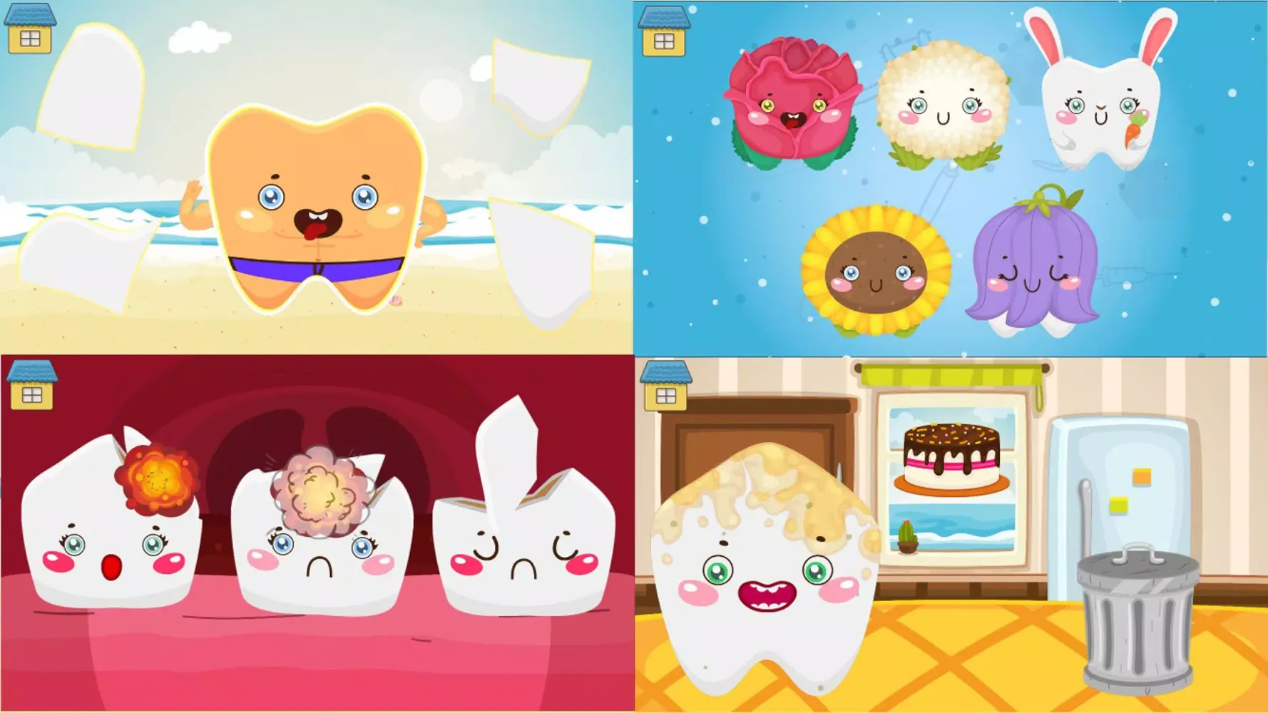 Zrzuty ekranu Funny Teeth kids dentist care!