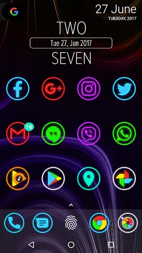 Capturas de tela do Neon Glow Rings - Icon Pack