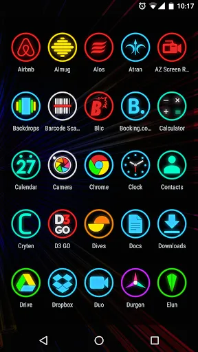 Capturas de tela do Neon Glow Rings - Icon Pack