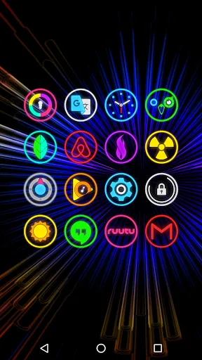 Capturas de tela do Neon Glow Rings - Icon Pack