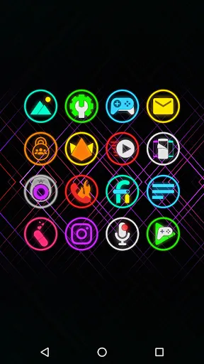 Capturas de tela do Neon Glow Rings - Icon Pack