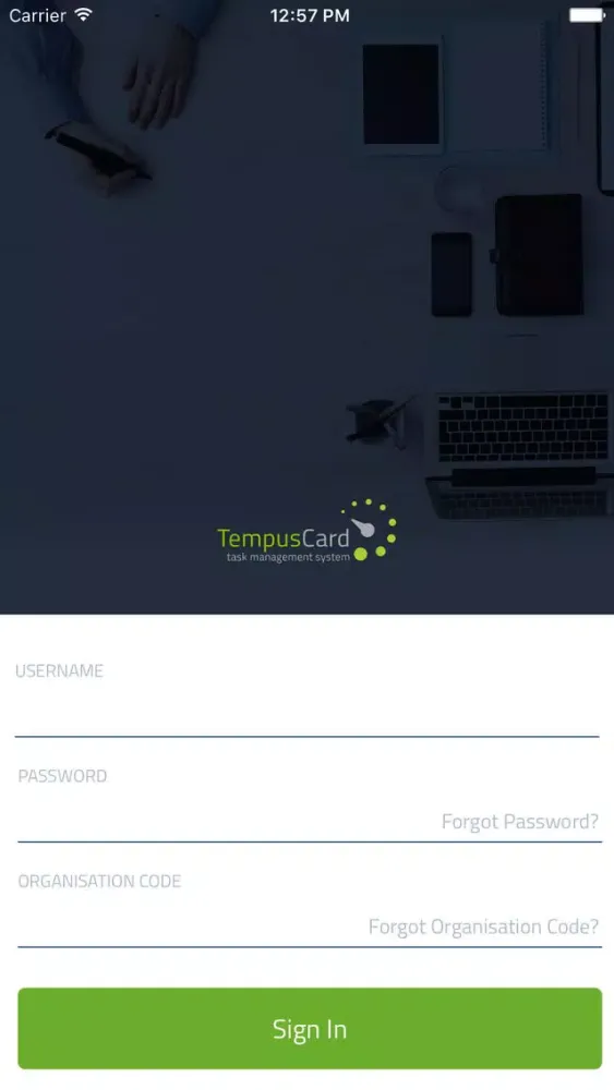 Capturas de tela do TempusCard