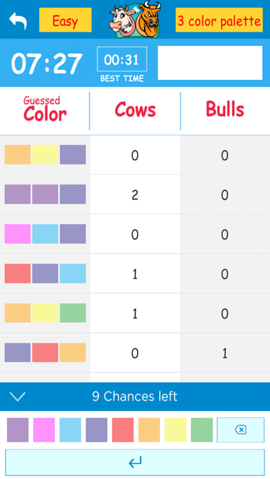 Cows & Bulls - Guess the Color 스크린샷