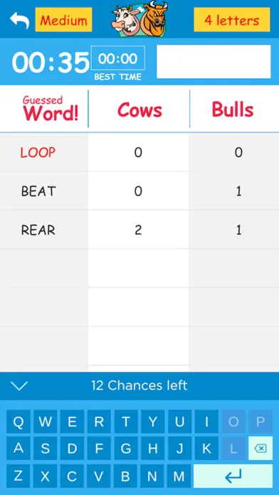 Capturas de pantalla de Cows & Bulls – Guess the Word
