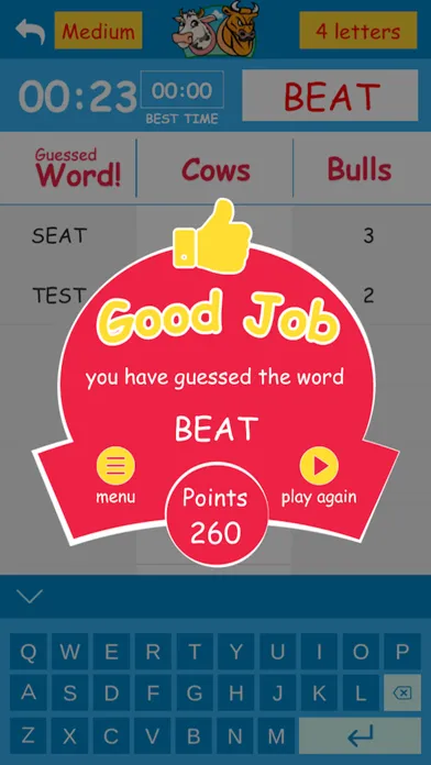 Capturas de pantalla de Cows & Bulls – Guess the Word