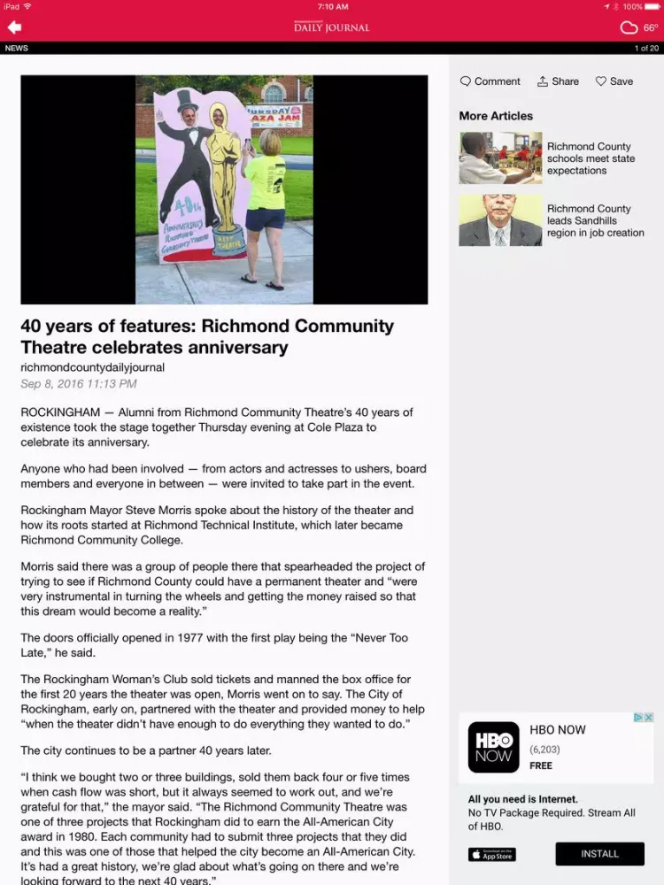 صور Richmond County Daily Journal iPad 