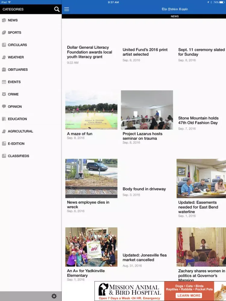 The Yadkin Ripple iPad 应用截图