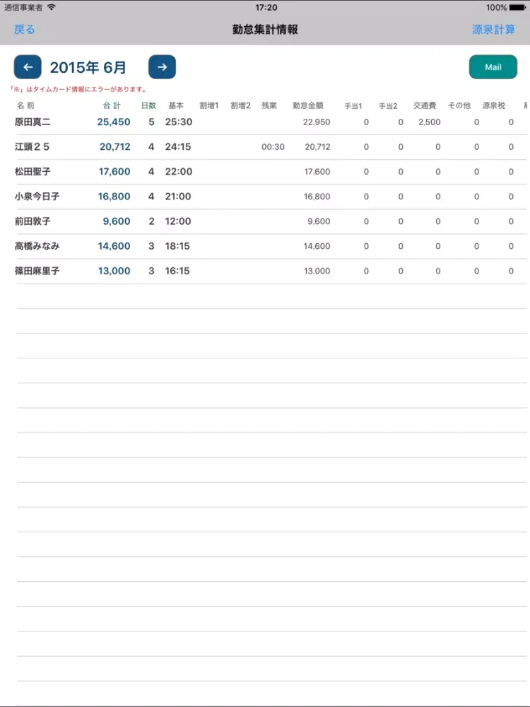 Скриншоты タイムレコーダー iPad 