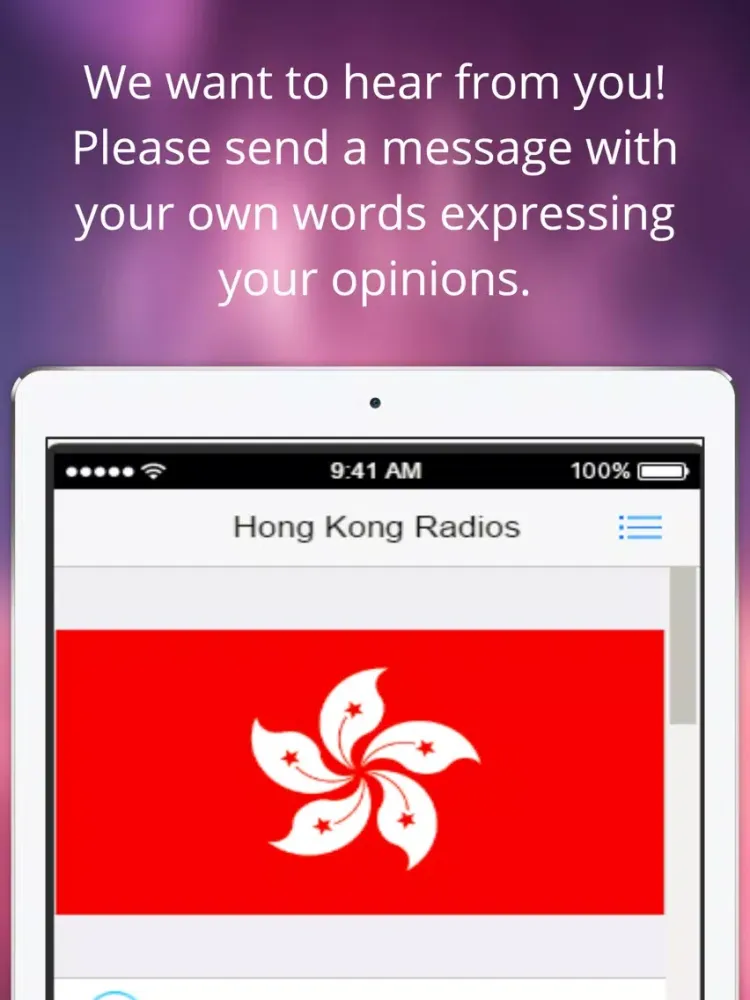 HongKong Radios HKG- 收音機香港 : The Best Stations Music, News And Sports iPad  Screenshots