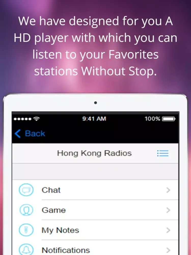 HongKong Radios HKG- 收音機香港 : The Best Stations Music, News And Sports iPad  Screenshots