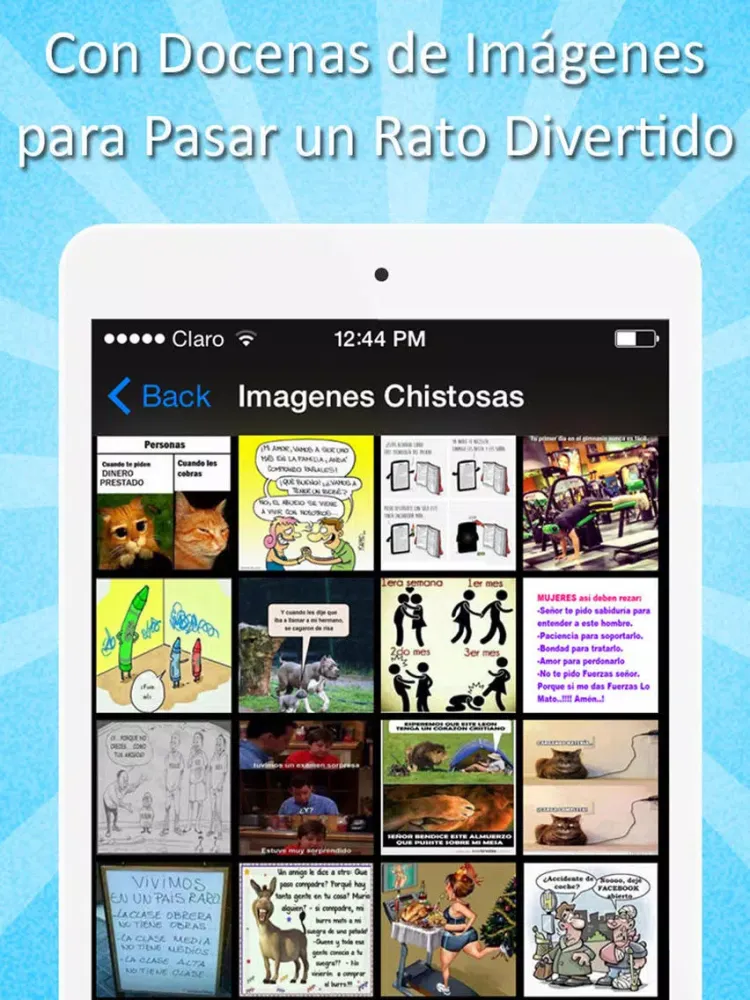 Zrzuty ekranu 'A+ Imagenes Chistosas: Fotos Graciosas con Chiste iPad 