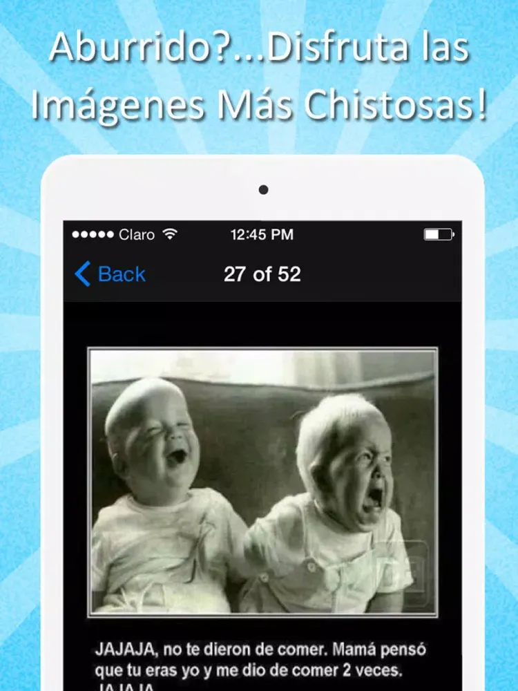 Zrzuty ekranu 'A+ Imagenes Chistosas: Fotos Graciosas con Chiste iPad 