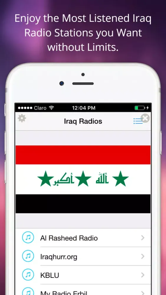 Tangkapan skrin A Iraq Radios Online: Iranian Music / راديو العراق لايف