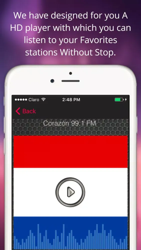 Tangkapan layar A+ Paraguay Radios: Live Stations with Sports, News and Music