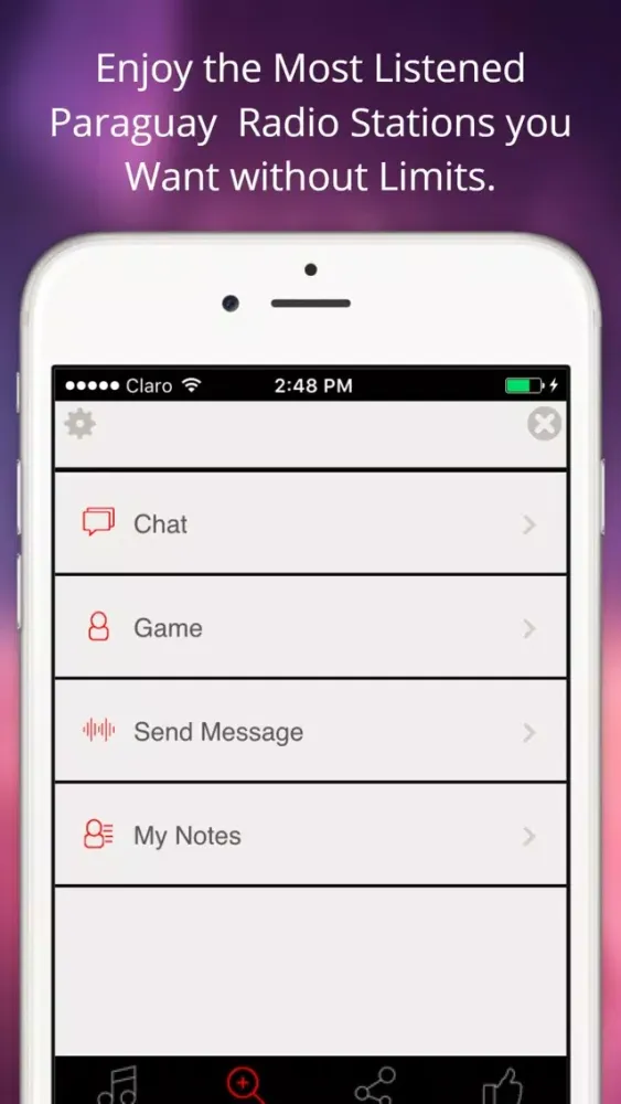Tangkapan layar A+ Paraguay Radios: Live Stations with Sports, News and Music