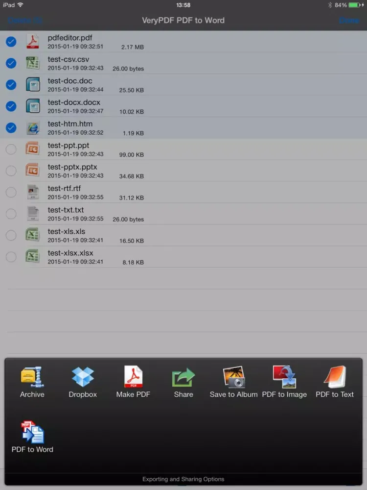 VeryPDF PDF to Text iPad 應用截圖