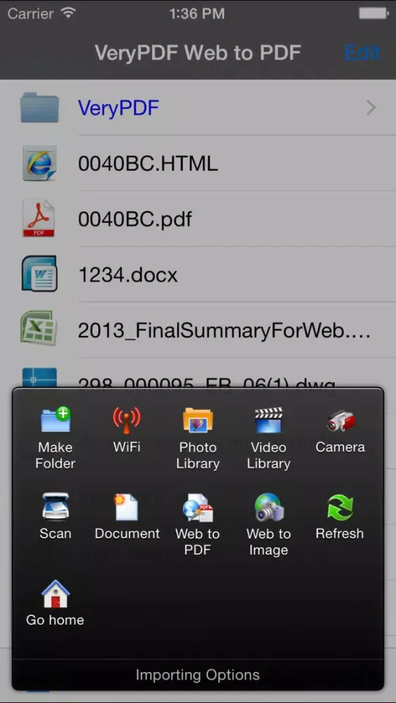 Capturas de pantalla de VeryPDF Web to PDF Converter