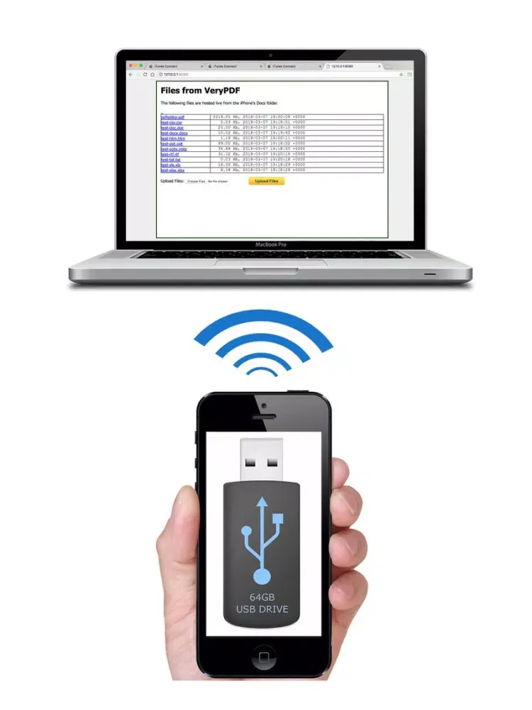Capturas de tela do VeryPDF WiFi Disk iPad 
