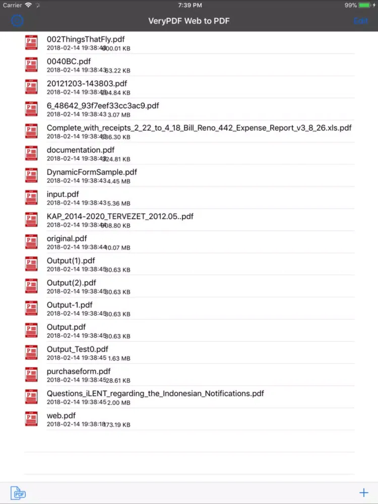 Capturas de tela do VeryPDF WiFi Disk iPad 