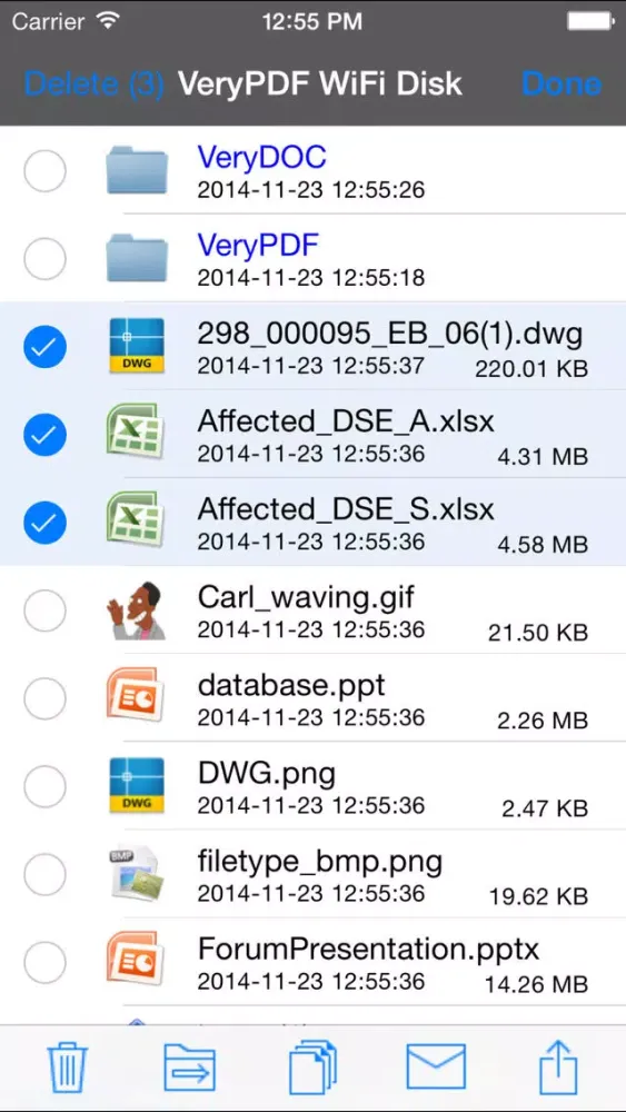 Capturas de tela do VeryPDF WiFi Disk