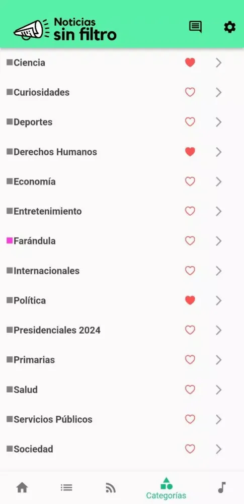Captures d'écran de Noticias Sin Filtro