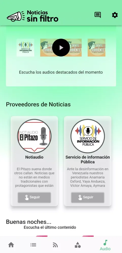 Captures d'écran de Noticias Sin Filtro