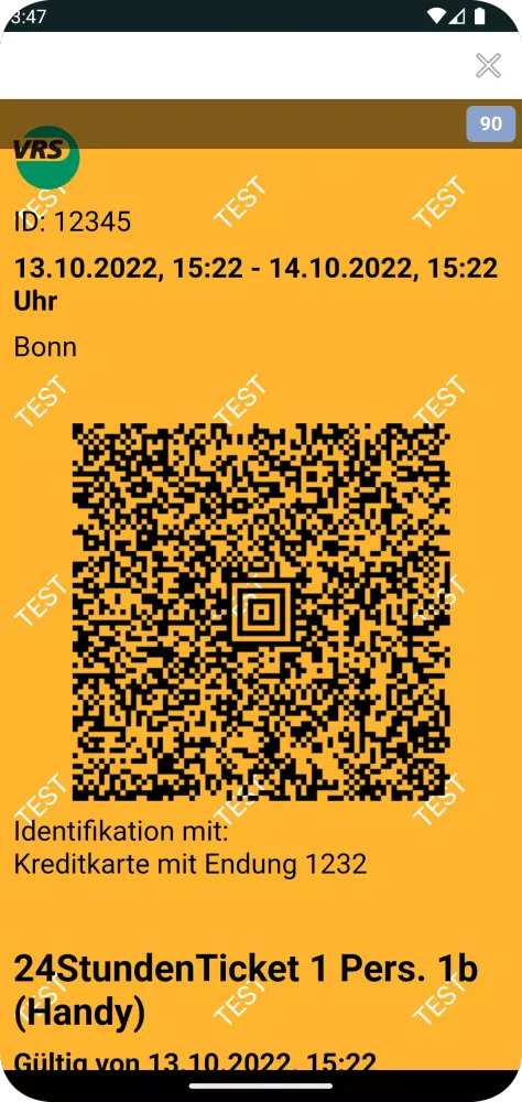 Capturas de tela do Mobility Wallet