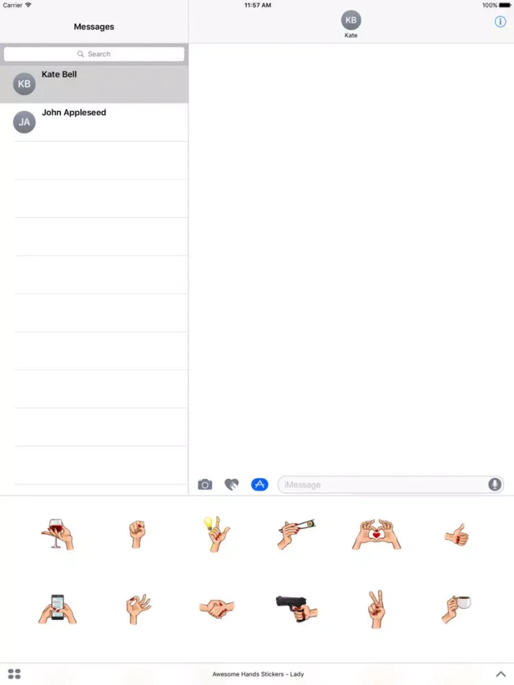 Capturas de pantalla de Awesome Hands Stickers - Lady iPad 