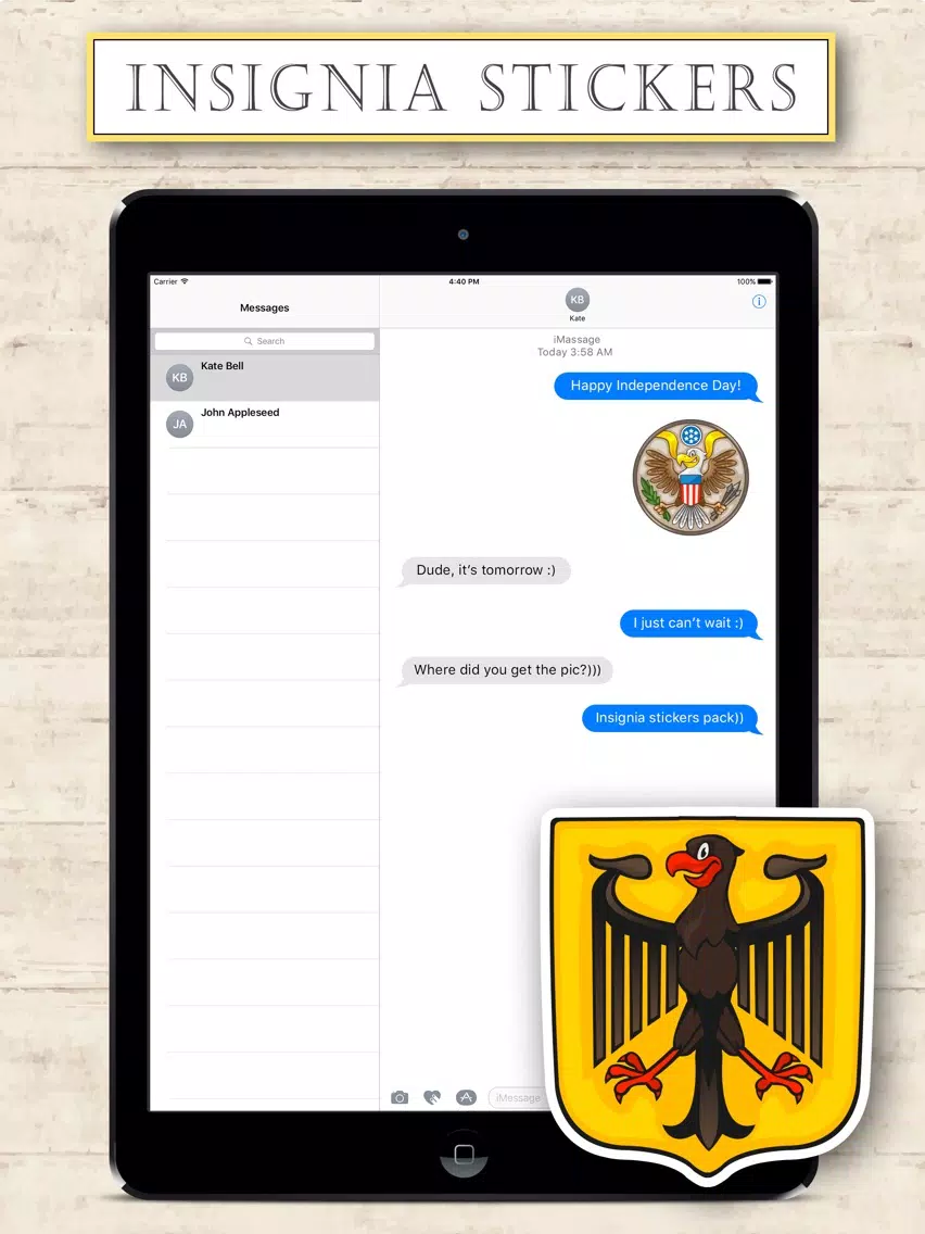 Tangkapan skrin Insignia Stickers iPad 