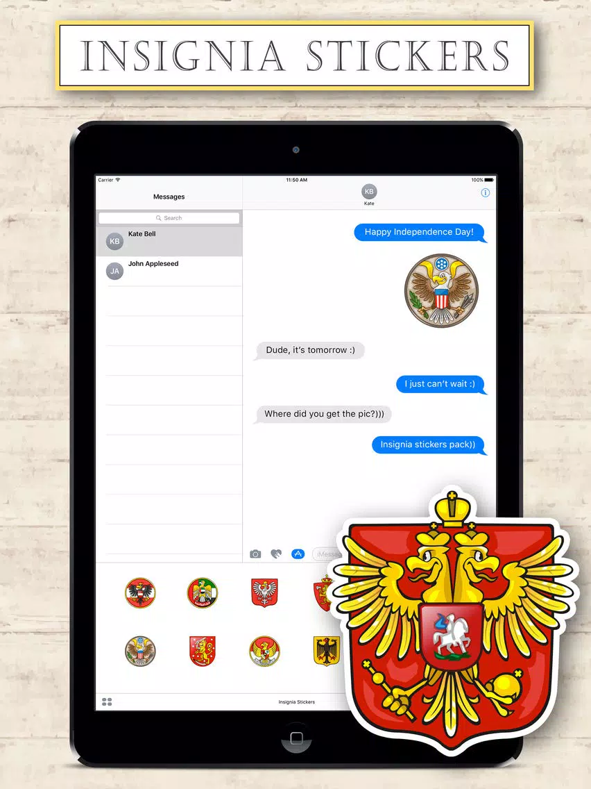Tangkapan skrin Insignia Stickers iPad 