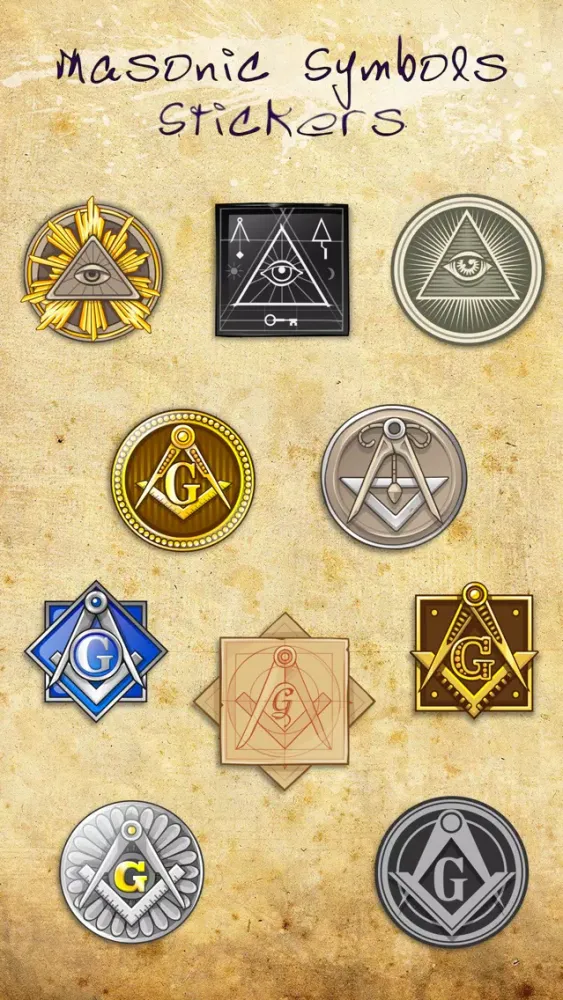 Captures d'écran de Masonic Symbols Stickers